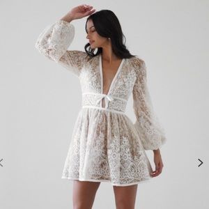 By Watters White Lace Dress (Bridal)